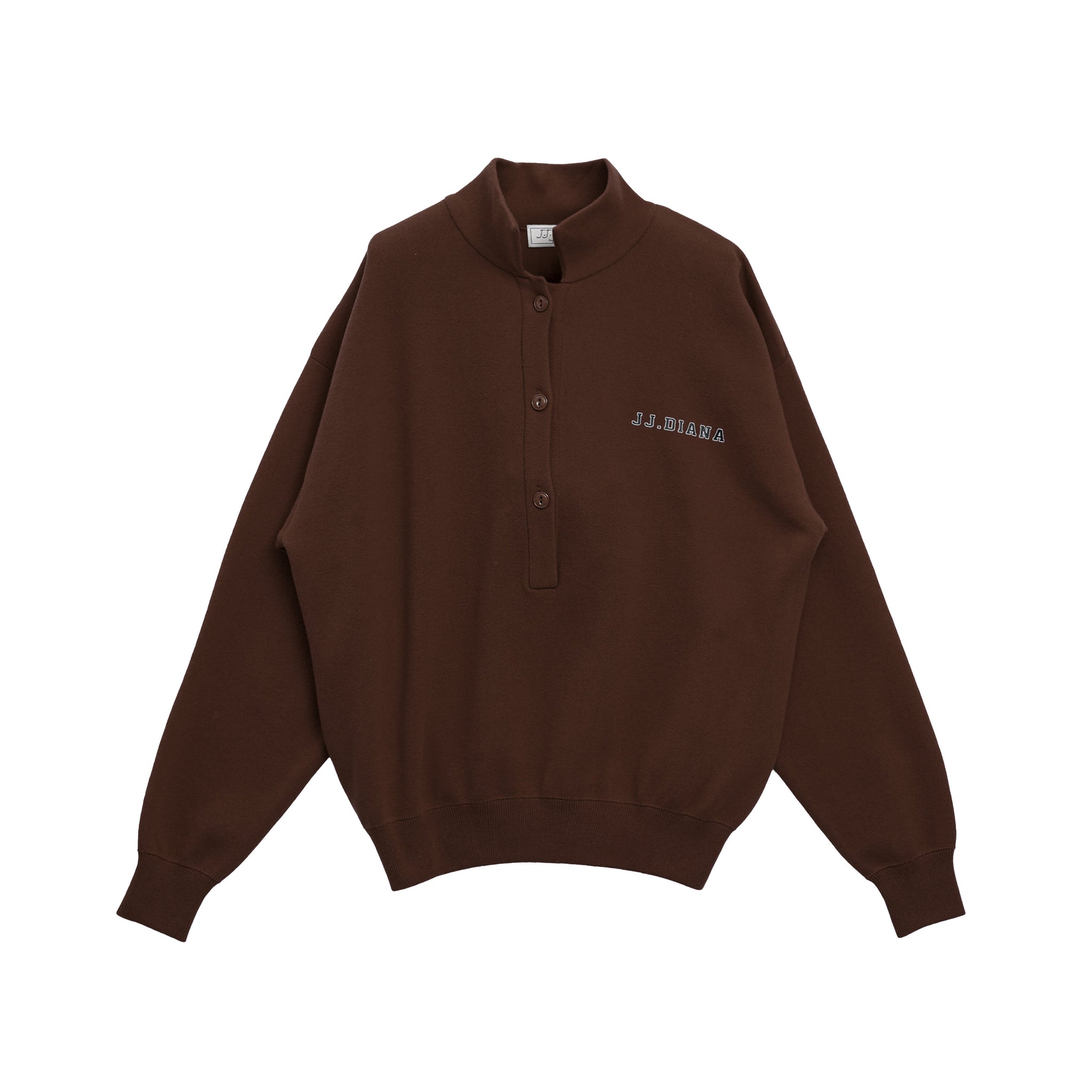 バックロゴスキッパーポロニット 25W702 (BROWN)