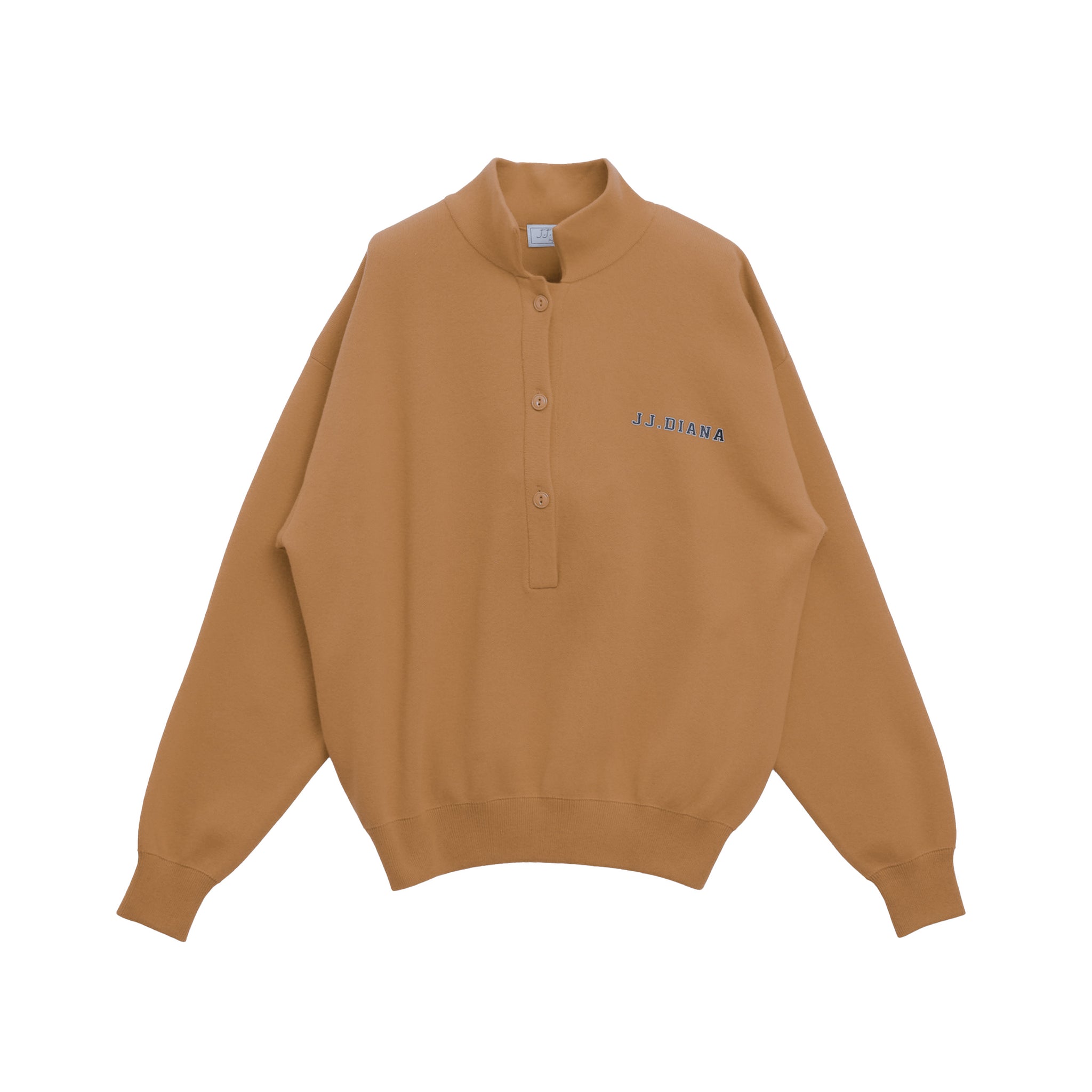 バックロゴスキッパーポロニット 25W702 (CAMEL)