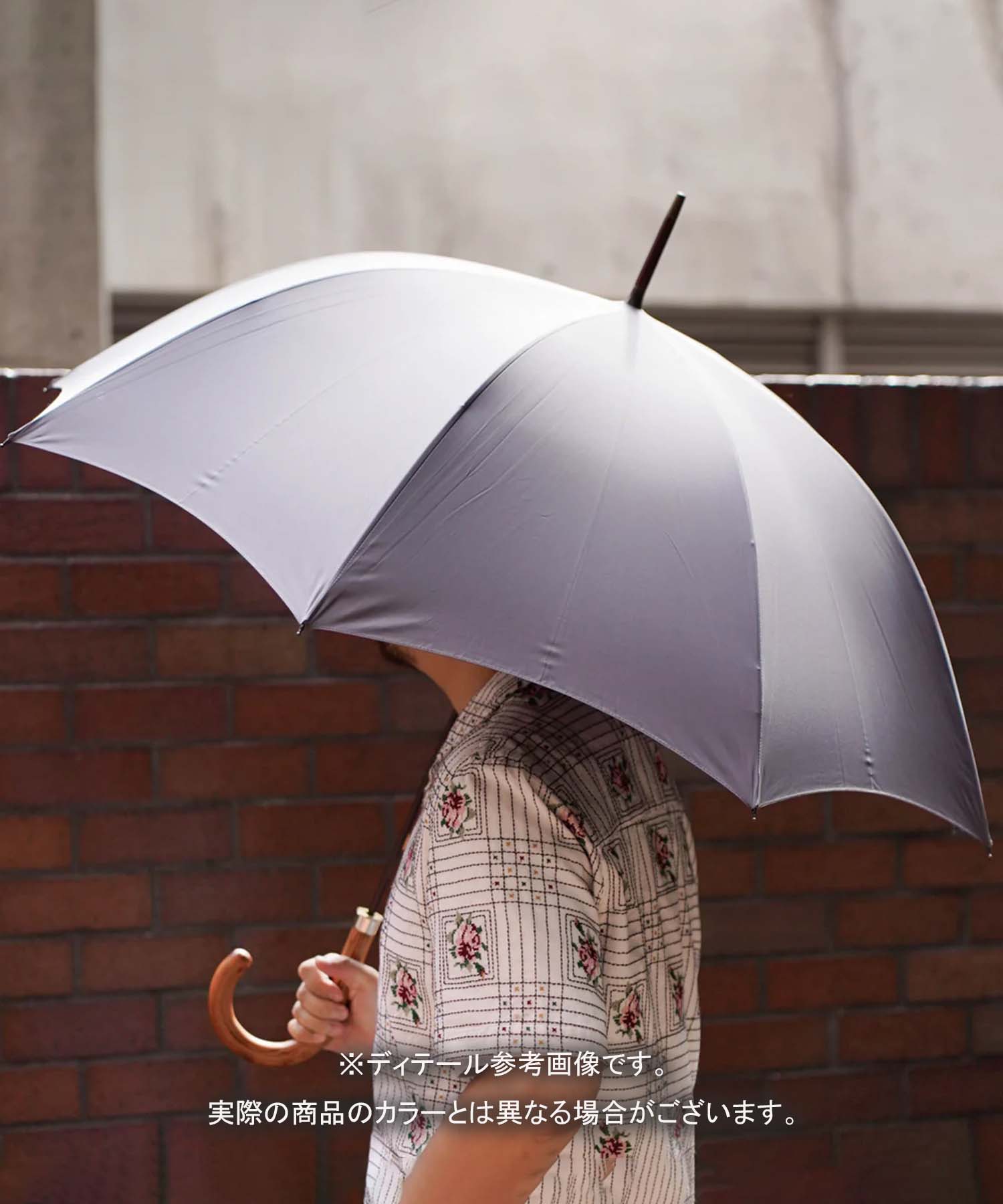 GT1 Hardwood | 長傘 | アーチ型ハンドル | ハードウッド| 晴雨兼用傘 (LIGHT GREY)