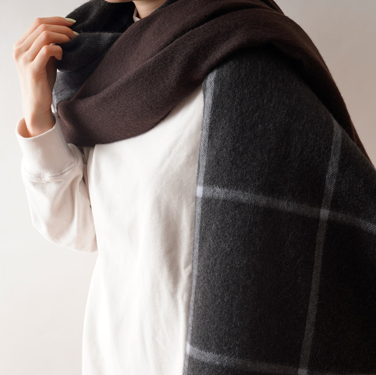 TCS51803 | 70x190 | ミッドグレー・ベイビーブルー・チョコレート | ダブルフェイス