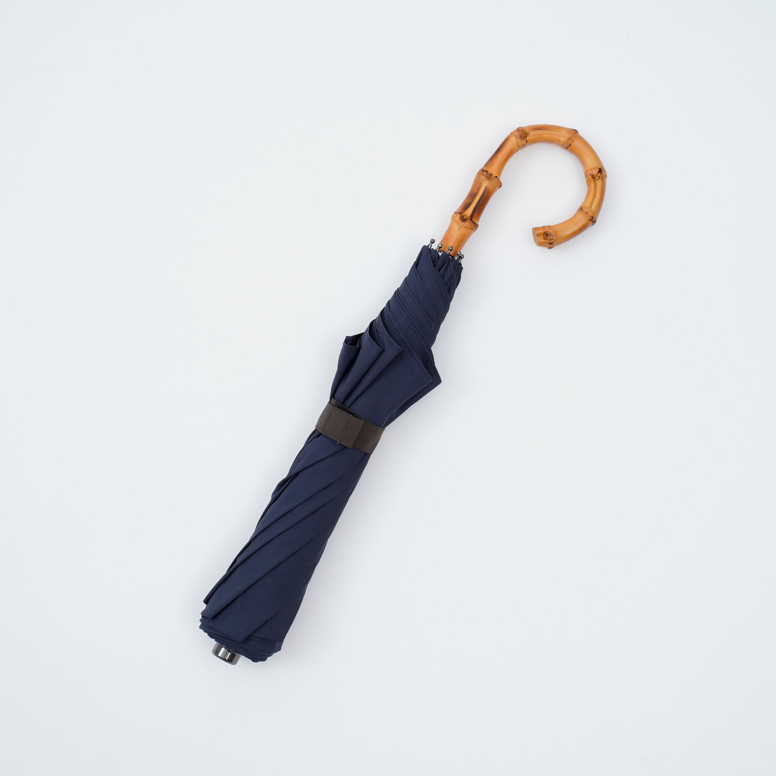 TL12 Whangee | 折りたたみ傘 | アーチ型ハンドル | ワンギー | 晴雨兼用傘 (NAVY-BROWN)