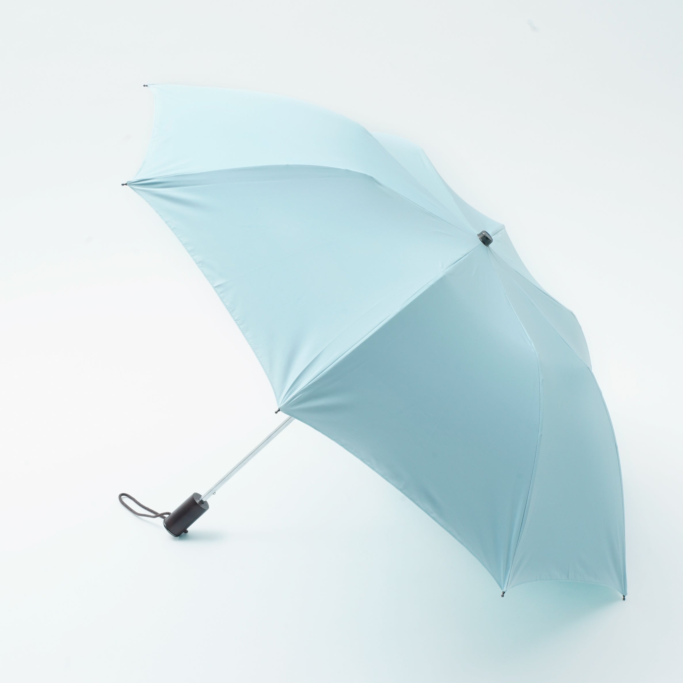 TL11 Brown Maple Straight with Fox Engraved Disc | 折りたたみ傘 | ストレート型ハンドル | メイプル | 晴雨兼用傘（遮光） (34 Turquise)