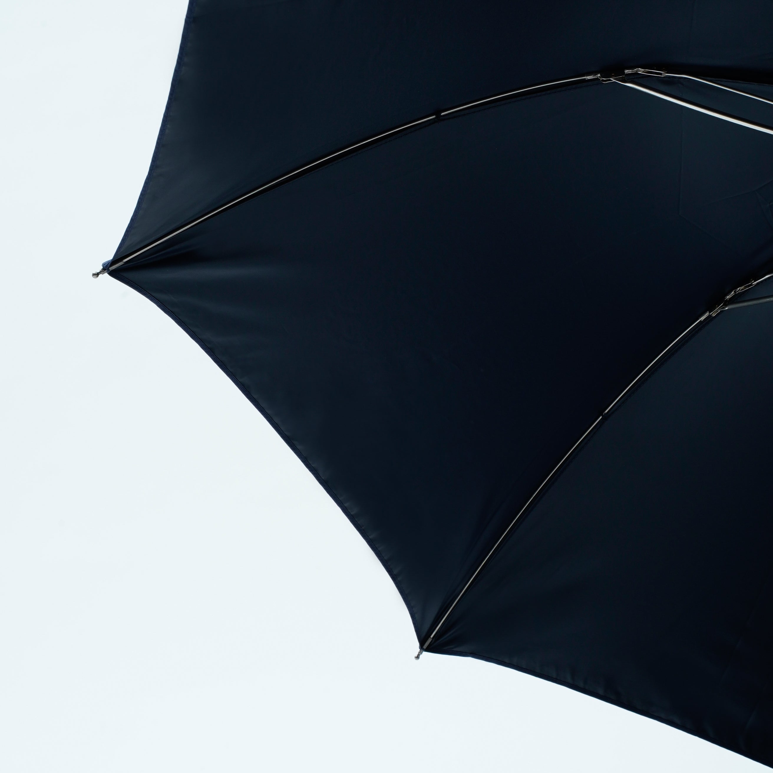 TL11 Brown Maple Straight with Fox Engraved Disc | 折りたたみ傘 | ストレート型ハンドル | メイプル | 晴雨兼用傘（遮光） (37 Navy)