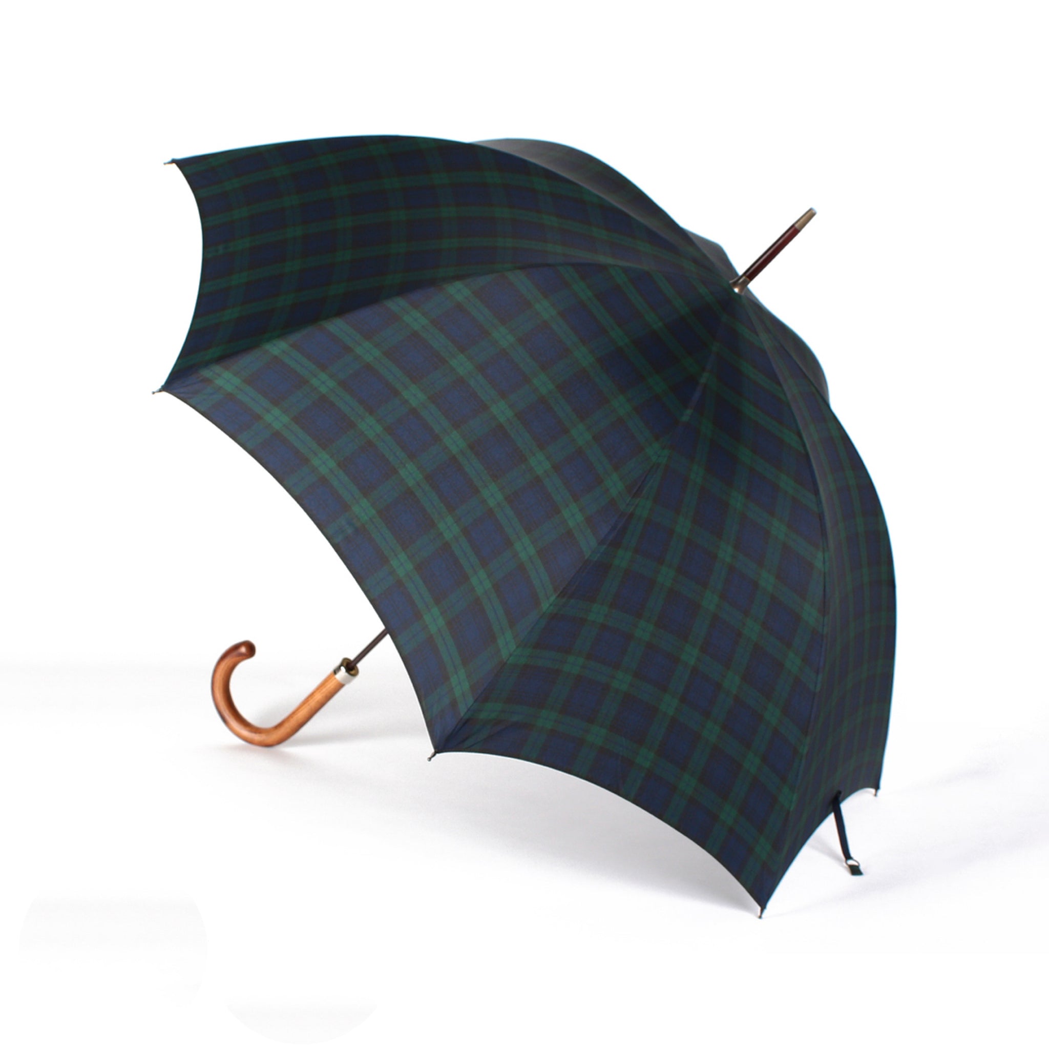 GT1 Hardwood | 長傘 | アーチ型ハンドル | ハードウッド | 晴雨兼用傘 (Dark Graind-BLACK WATCH)