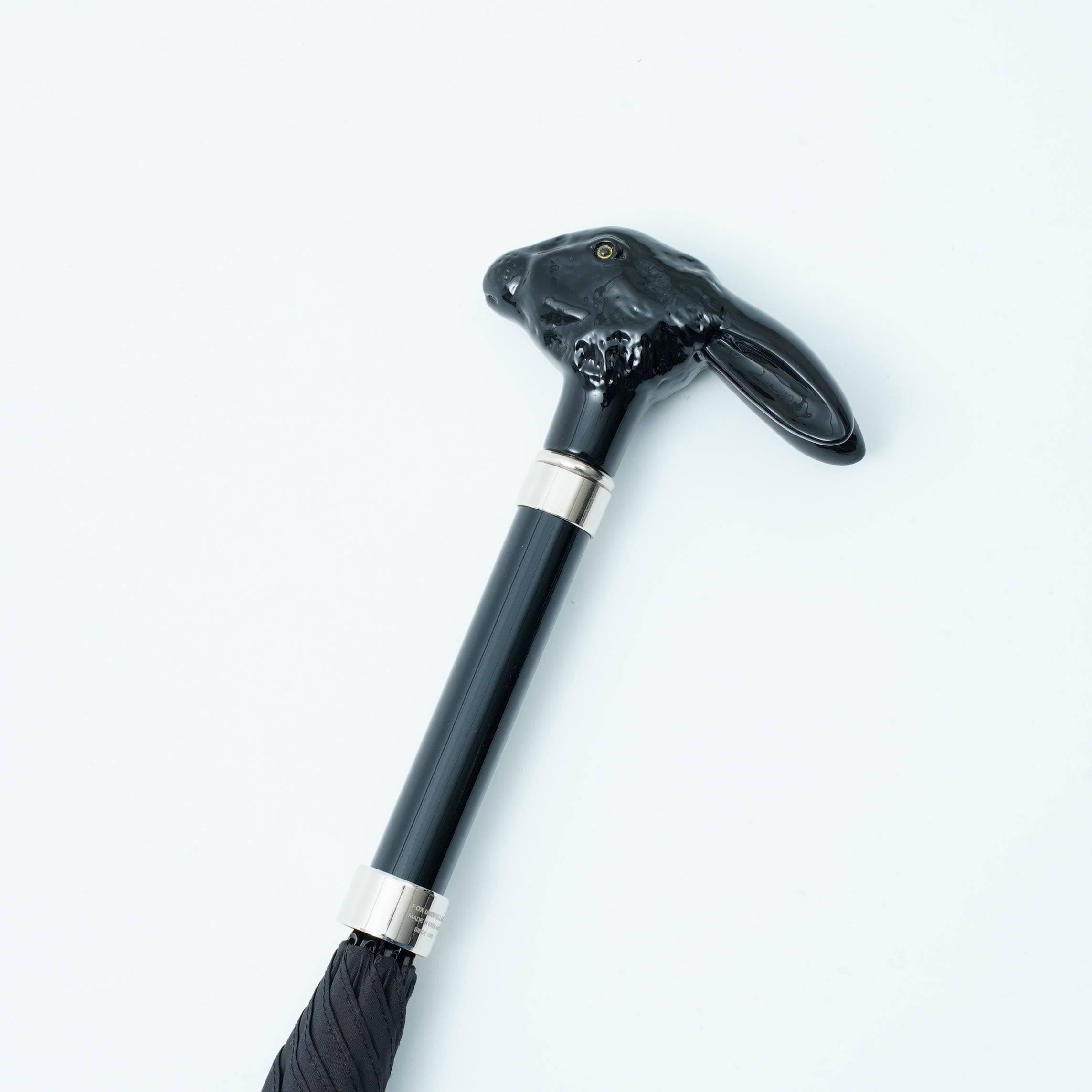 フォックス・アンブレラズ FOX UMBRELLAS 長傘　ウサギ　ラビット ブラックアニマルヘッド 晴雨兼用傘 GT25 長傘 Fox Umbrellas