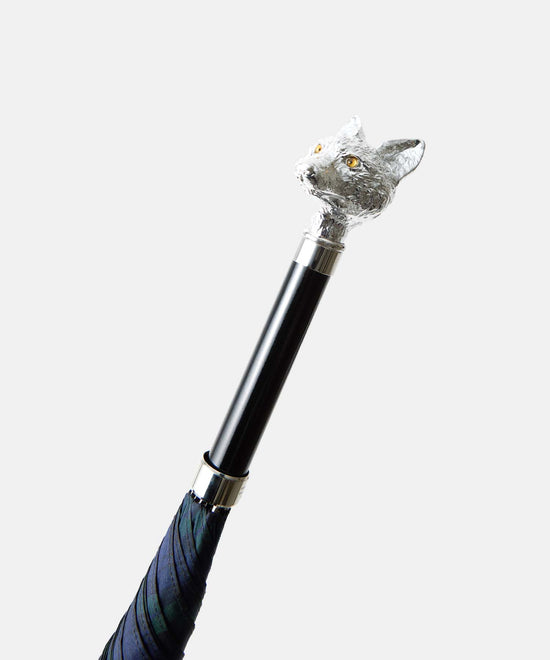 GT29 Nickel Animal Head | 長傘 | アニマルヘッド | ニッケル | 雨用傘 (FOX-BLACK WATCH)