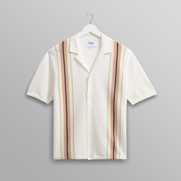 【予約】アイビーシャツ COTTON STRIPE (ECRU/MULTI)