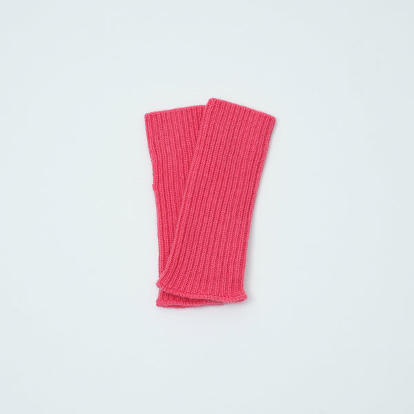 カシミヤリブニットリストウォーマ_K01 (コーラルピンク)