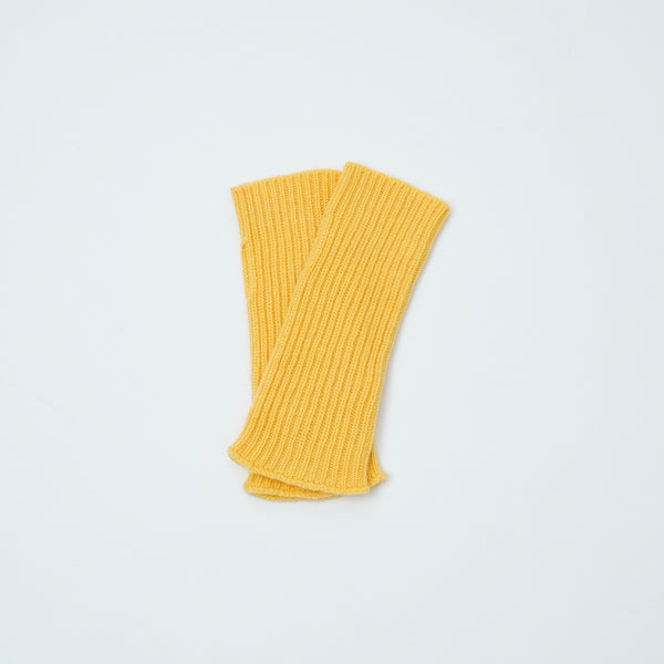 カシミヤリブニットリストウォーマ_K01 (イエロー)