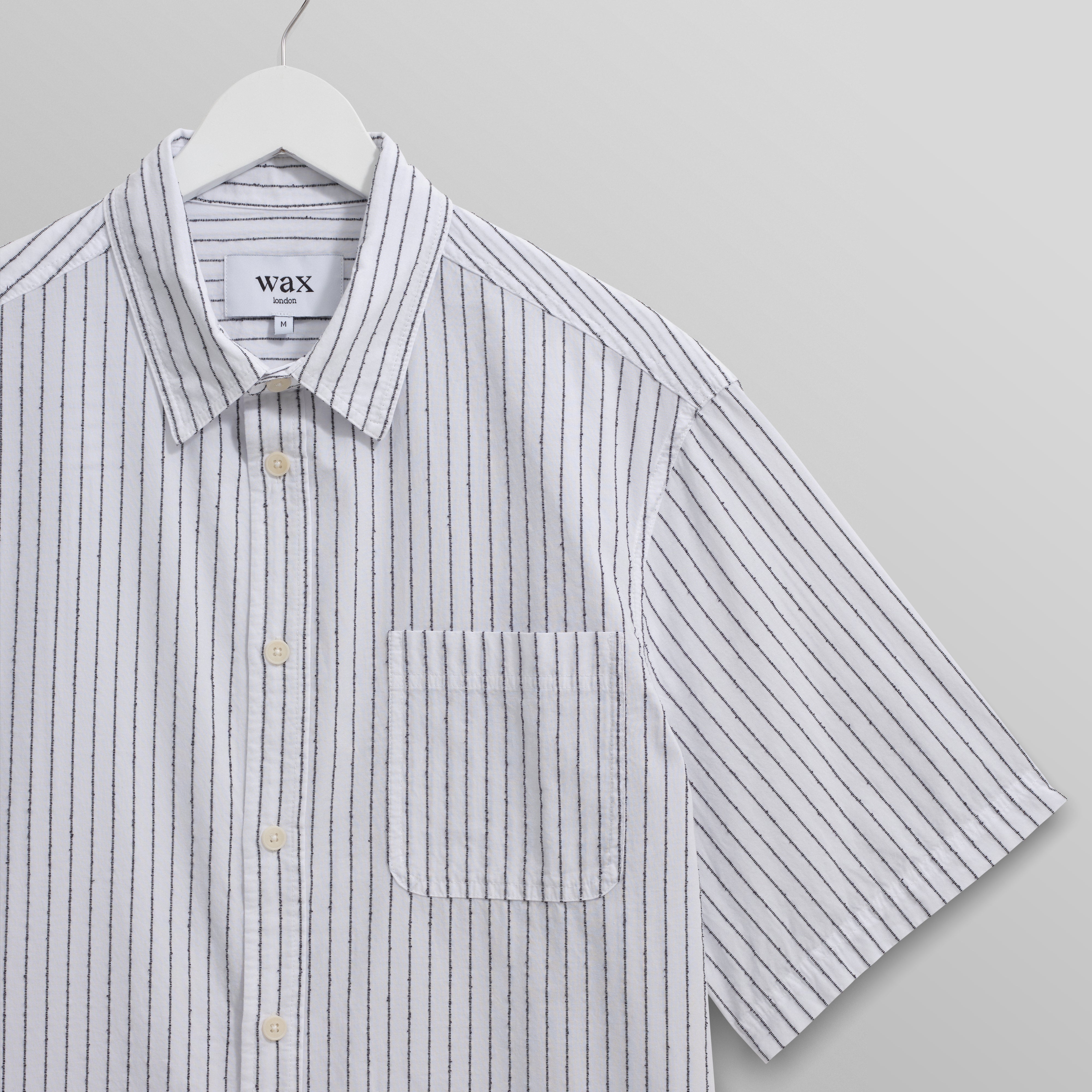 キューシャツ BOUCLE STRIPE (WHITE)