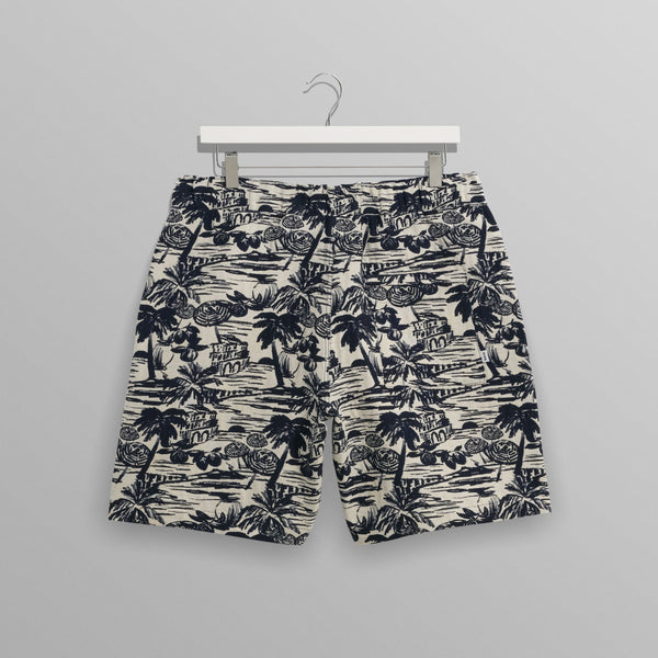 【予約】カートショーツ BEACH SCENE JACQUARD (NAVY/ECRU)