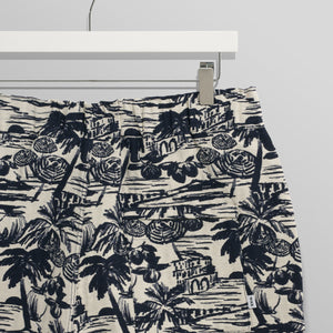 【予約】カートショーツ BEACH SCENE JACQUARD (NAVY/ECRU)