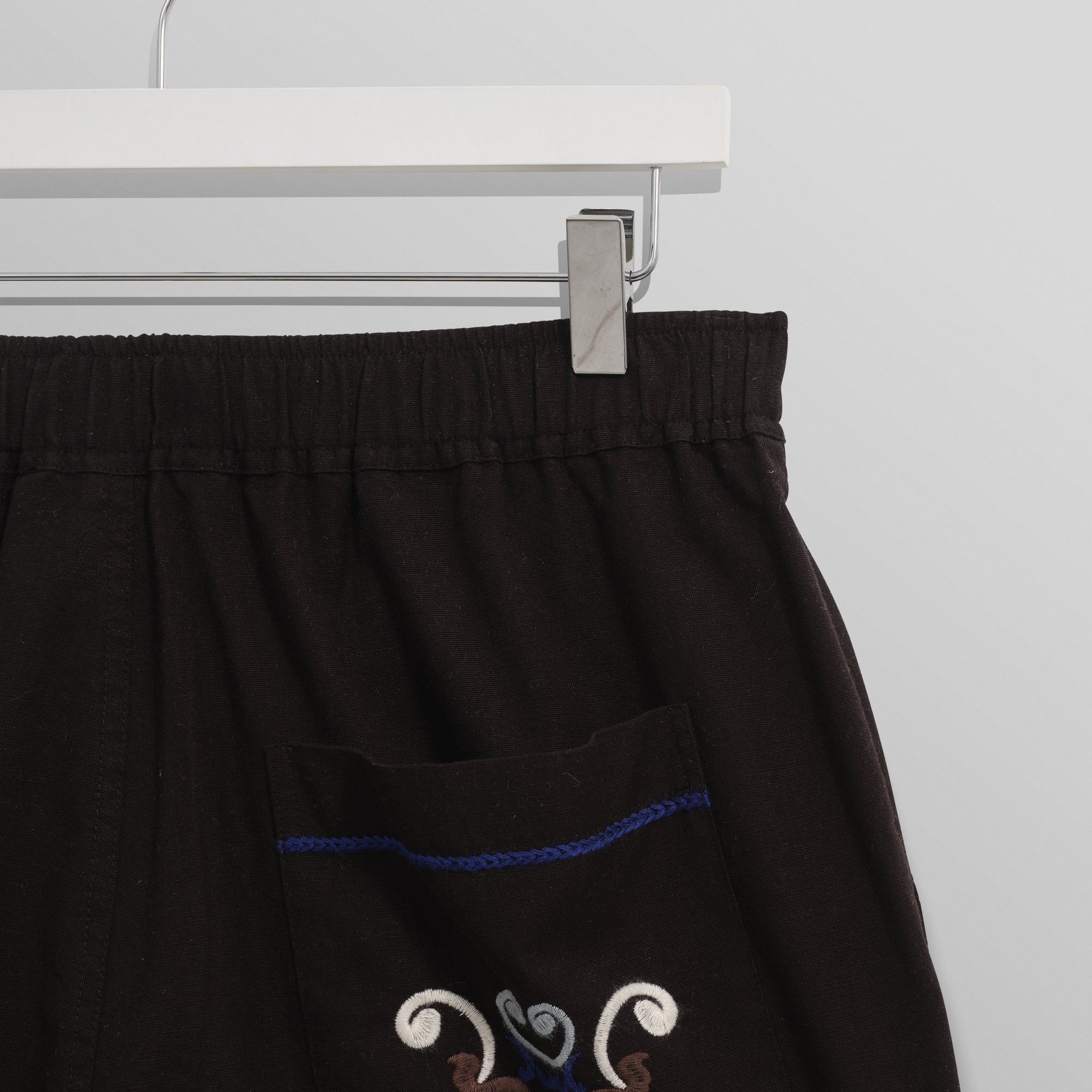 カートショーツ BORDER PLACEMENT (BLACK/BLUE)