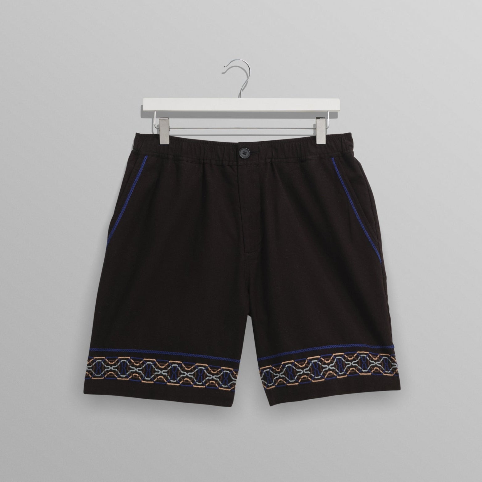 カートショーツ BORDER PLACEMENT (BLACK/BLUE)