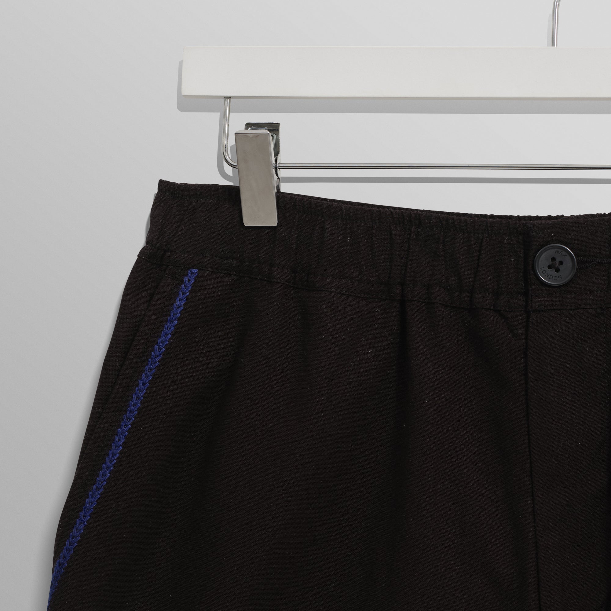 カートショーツ BORDER PLACEMENT (BLACK/BLUE)