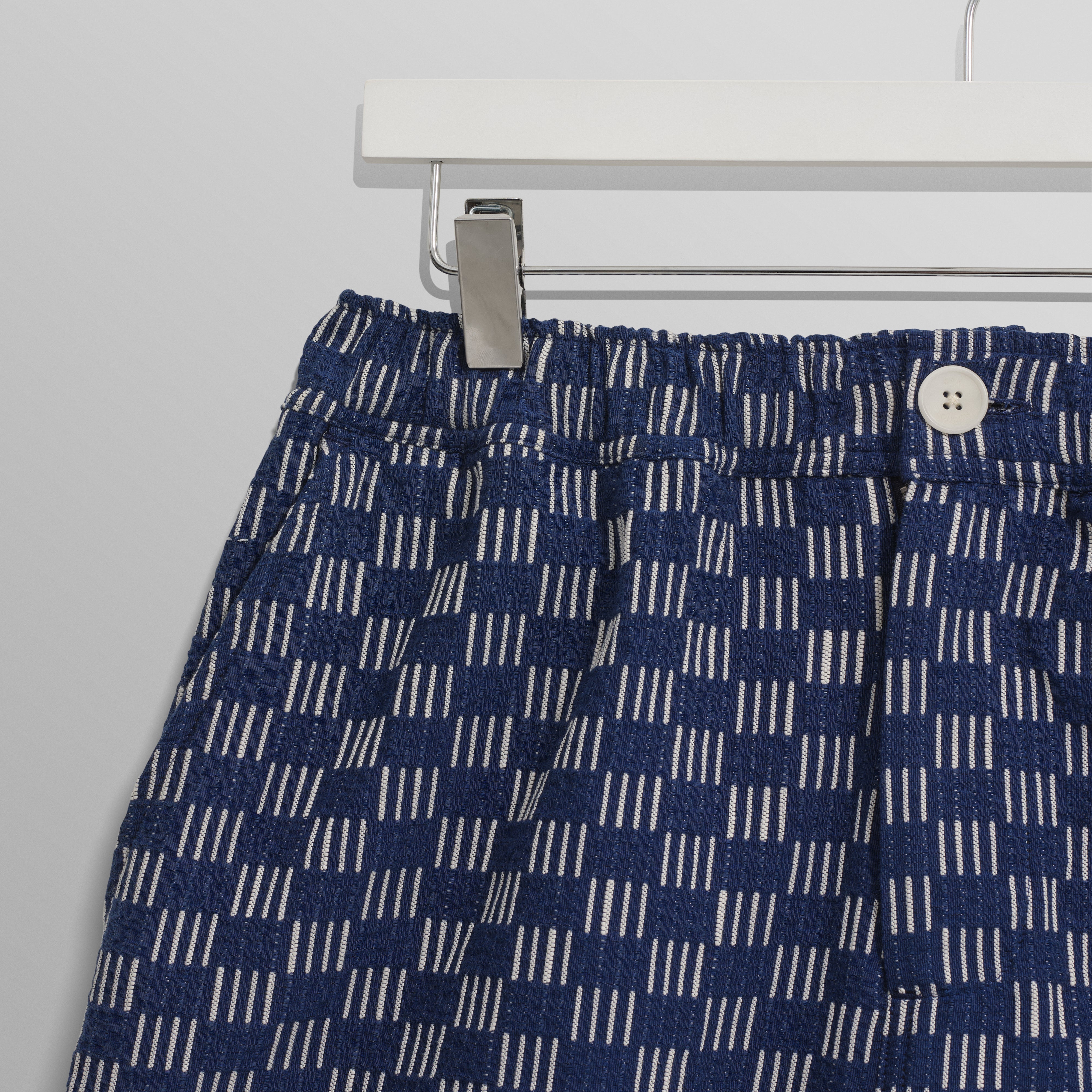 カートショーツ GRID STITCH (INDIGO/ECRU)