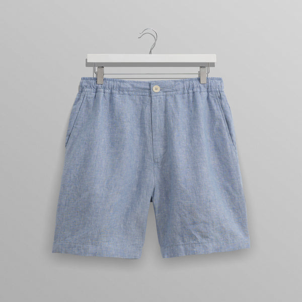 【予約】カートショーツ TOW TONE LINEN (BLUE)
