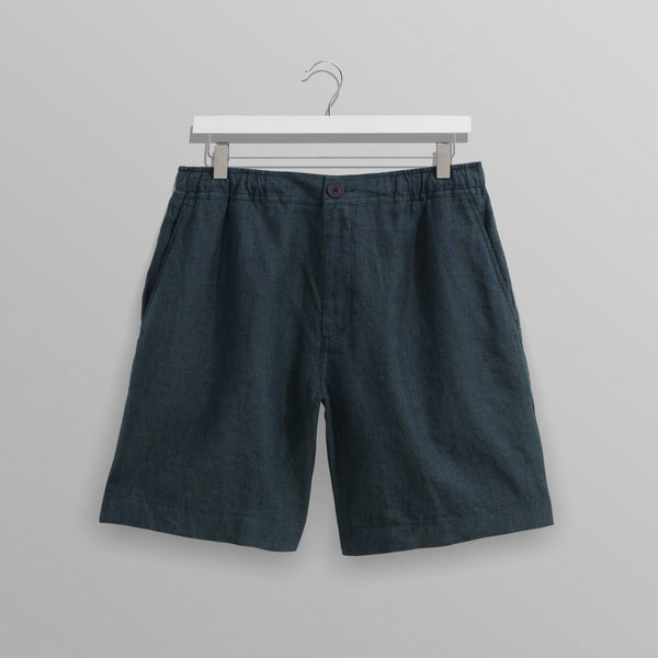 【予約】カートショーツ TOW TONE LINEN (DARK GREEN)