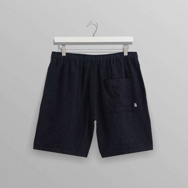 【予約】カートショーツ TOW TONE LINEN (NAVY)