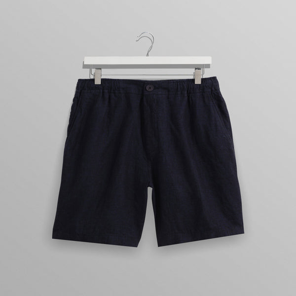 【予約】カートショーツ TOW TONE LINEN (NAVY)