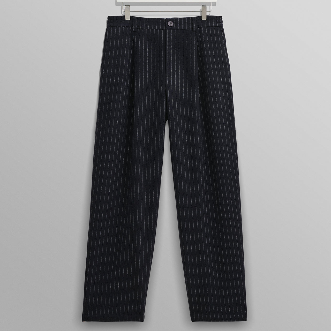 マルハムトラウザー ピンストライプウール (NAVY) TRO-MAL-BSS-NVY ワックスロンドン wax london