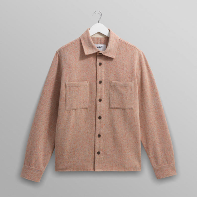 オーバーシャツ WOOL BLEND FLECK (RUST/MULTI)