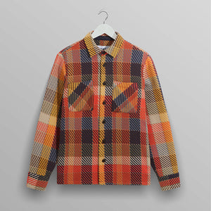 オーバーシャツ PIKE CHECK (ORANGE MULTI)