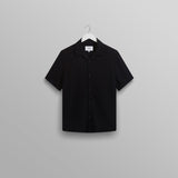 ディドコットシャツ TEXTURE WAVE STRIPE (BLACK)