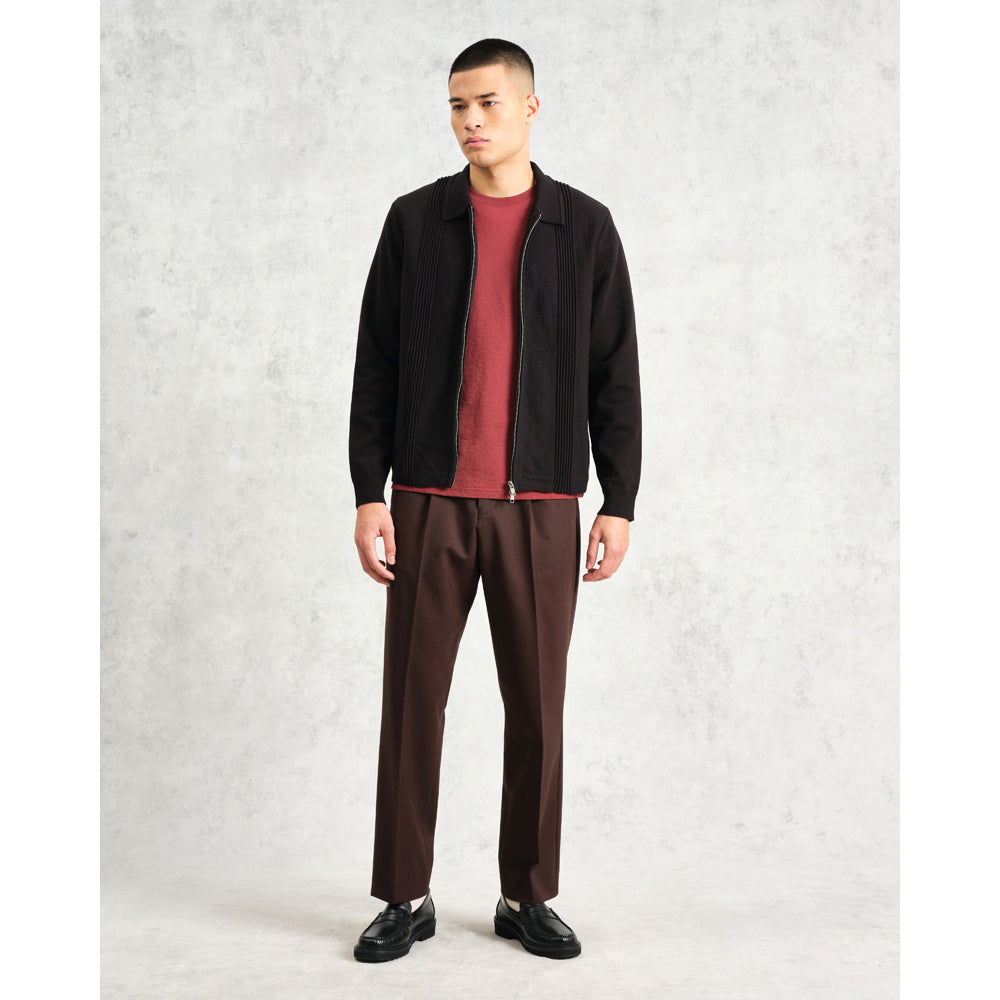 レノックスジップ MILANO RIPPLE STRIPE (BLACK)