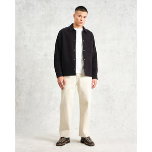 【予約】オーバーシャツ ROMER HEAVY CRINKLE COTTON (BLACK)