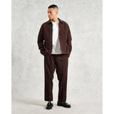 【予約】オーバーシャツ ROMER HEAVY CRINKLE COTTON (DARK BROWN)