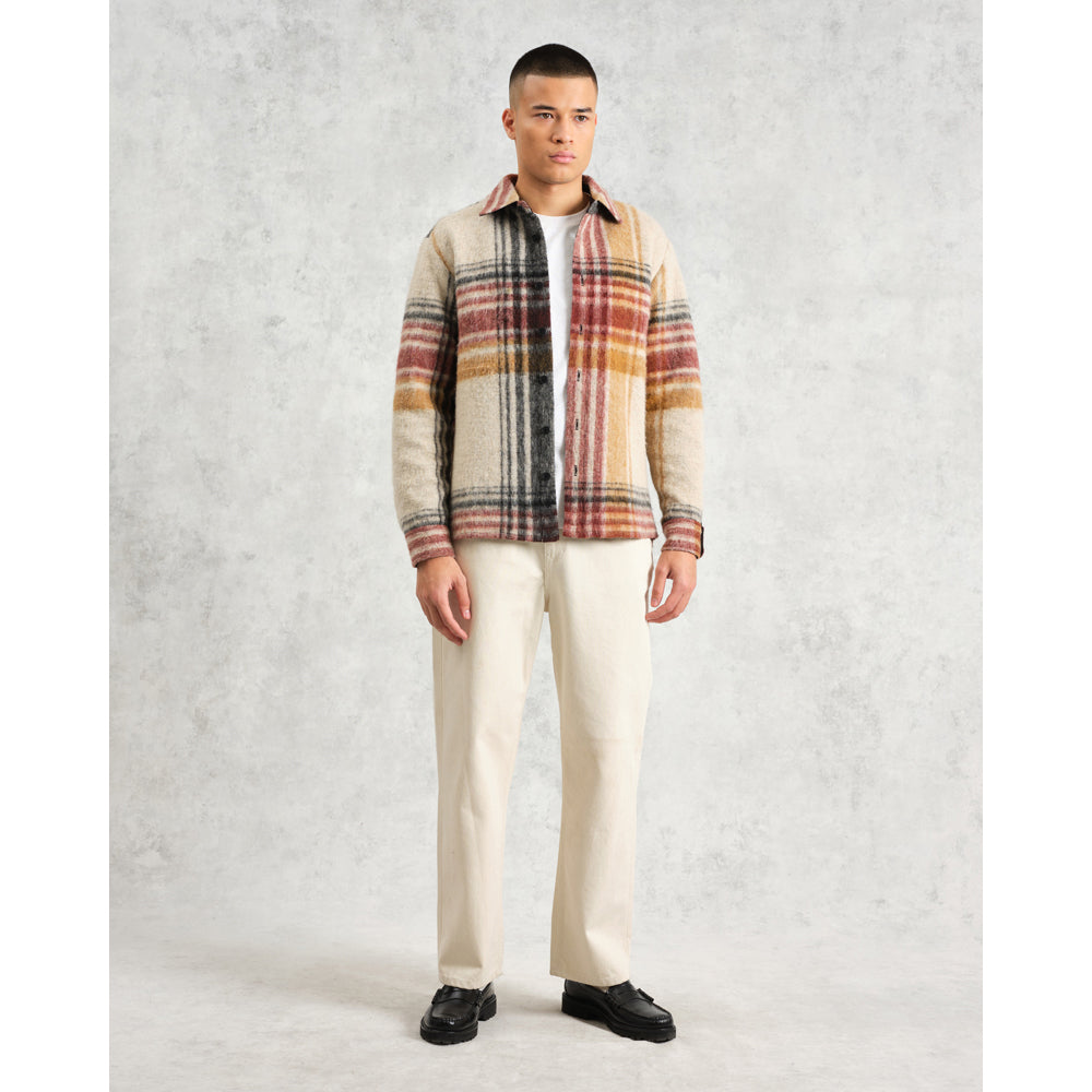 オーバーシャツ NOLAN WOOL BLEND CHECK (NATURAL MULTI)