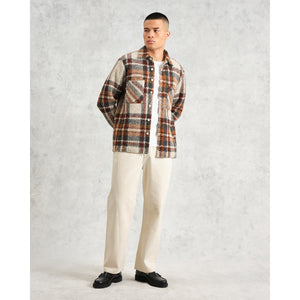 【予約】オーバーシャツ WOOL BLEND CHECK (ECRU/MULTI)