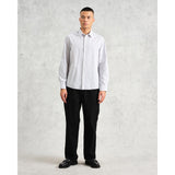 【予約】シェリーシャツ POPLIN FINE STRIPE (ECRU/BLUE)
