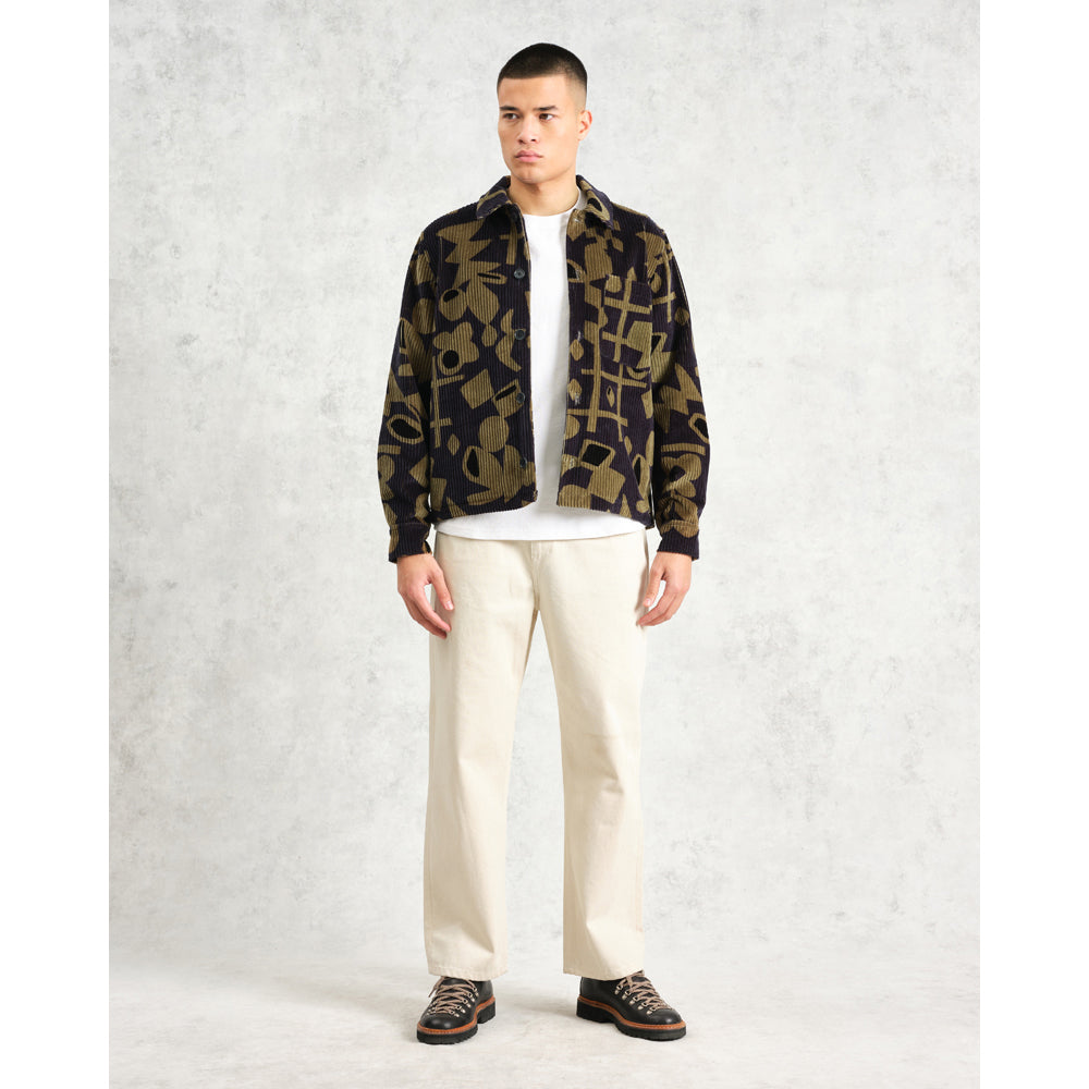 【予約】オーバーシャツ ROCKLEY SHAPES JUMBO CORD (NAVY/KHAKI_)
