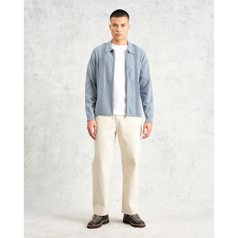 レノックスジップ MILANO RIPPLE STRIPE (GREY BLUE)