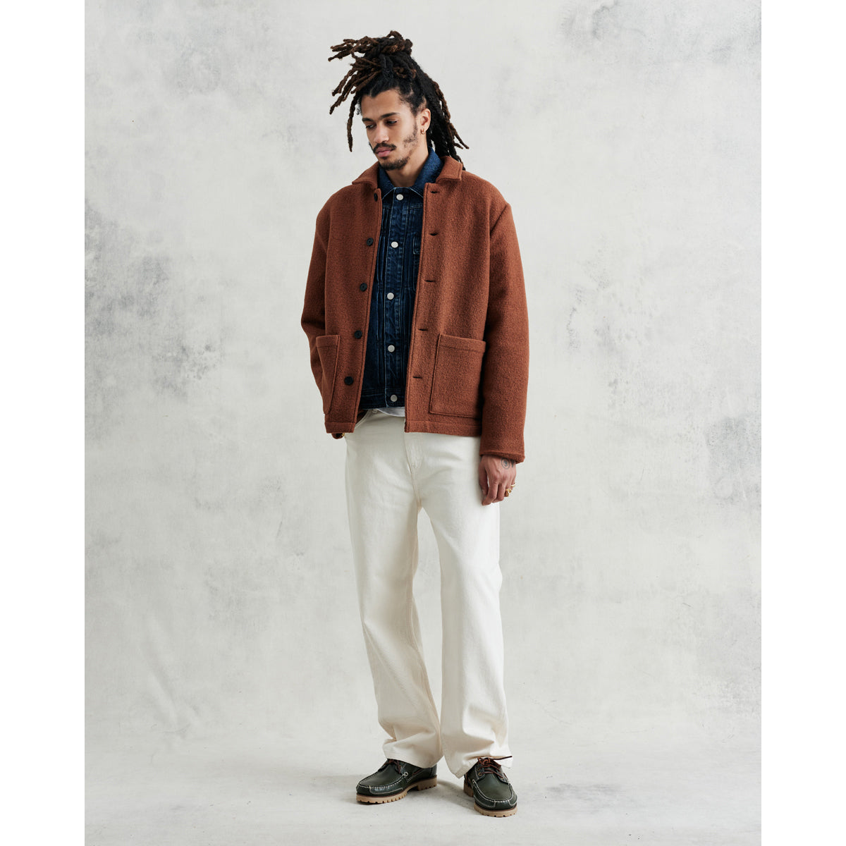 【予約】ルーズフィットデニム DENIM (ECRU)