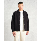 【予約】オーバーシャツ ROMER HEAVY CRINKLE COTTON (BLACK)