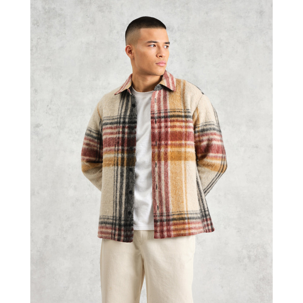 オーバーシャツ NOLAN WOOL BLEND CHECK (NATURAL MULTI)