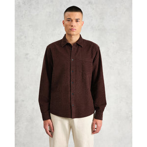 シェリーシャツ SEERSUCKER CORD (DARK BROWN)