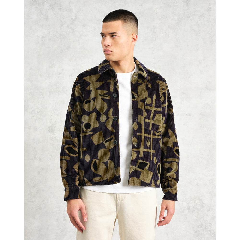 オーバーシャツ ROCKLEY SHAPES JUMBO CORD (NAVY/KHAKI)