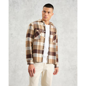 【予約】オーバーシャツ PIKE CHECK (NATURAL/BROWN)