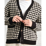 【予約】ウォーカーカーディガン BUBBLE KNIT (BLACK/ECRU)