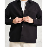【予約】オーバーシャツ ROMER HEAVY CRINKLE COTTON (BLACK)
