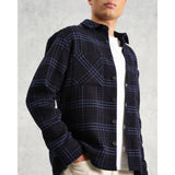 【予約】オーバーシャツ SKATE CHECK (NAVY/BLUE)
