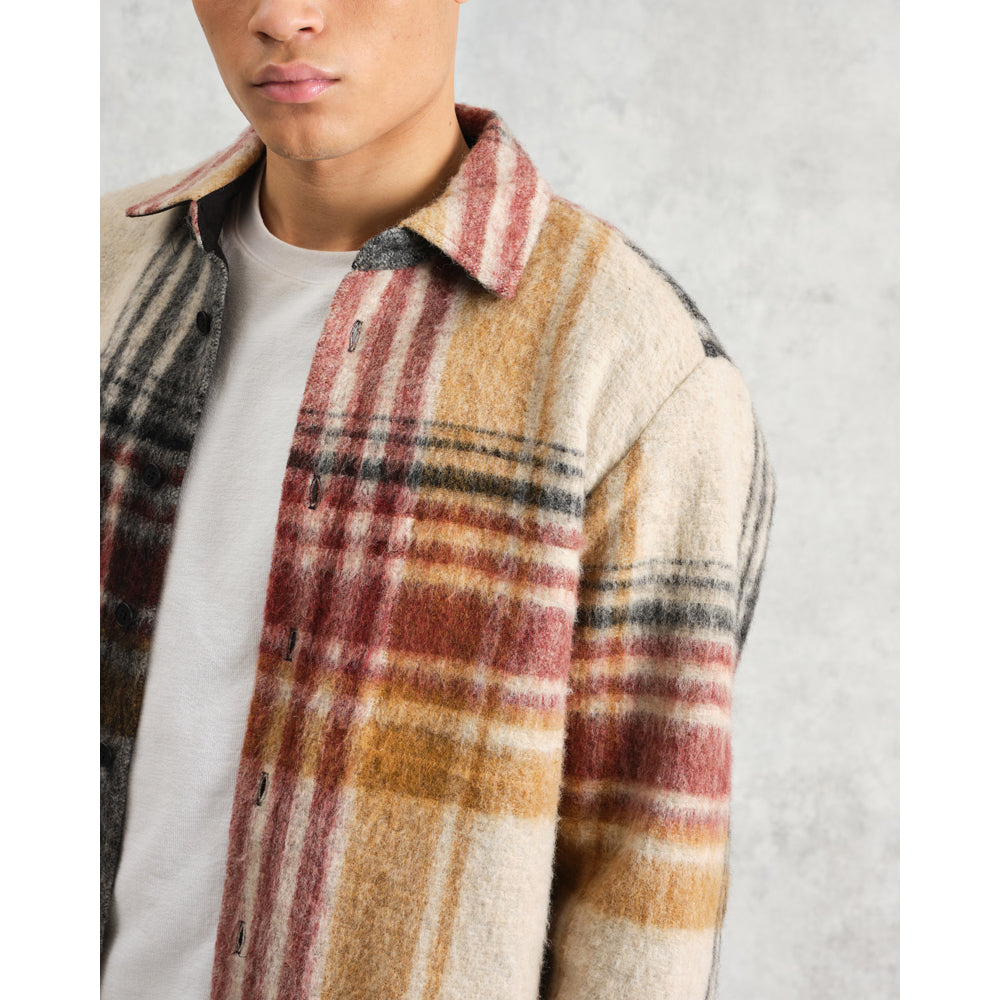 オーバーシャツ NOLAN WOOL BLEND CHECK (NATURAL MULTI)