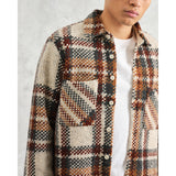 【予約】オーバーシャツ WOOL BLEND CHECK (ECRU/MULTI)