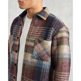 【予約】オーバーシャツ WOOL BLEND CHECK (BLUE/MULTI)