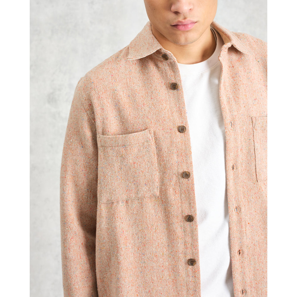 オーバーシャツ WOOL BLEND FLECK (RUST/MULTI)