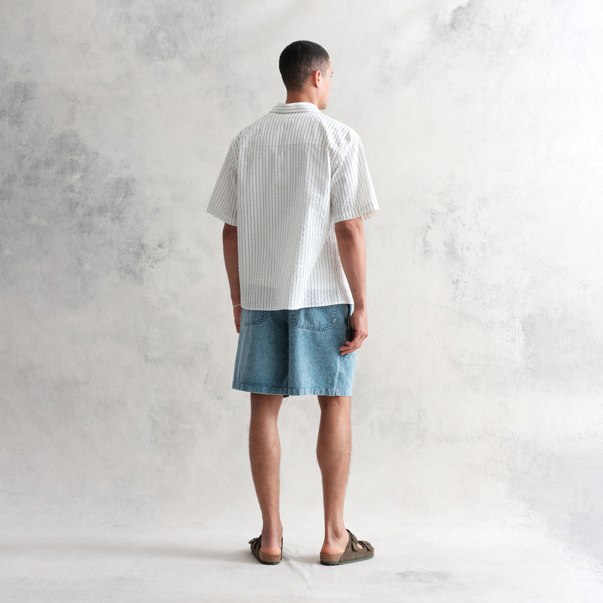 キューシャツ SEERSUCKER STRIPE (WHITE/BLUE)